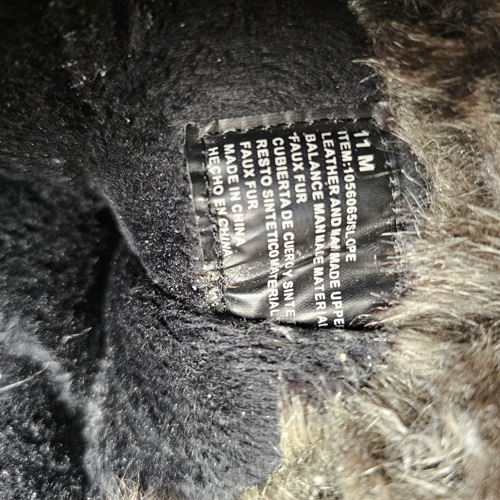 Khombu Black and Brown Winter Boots with Faux Fur - Picture 3 of 8